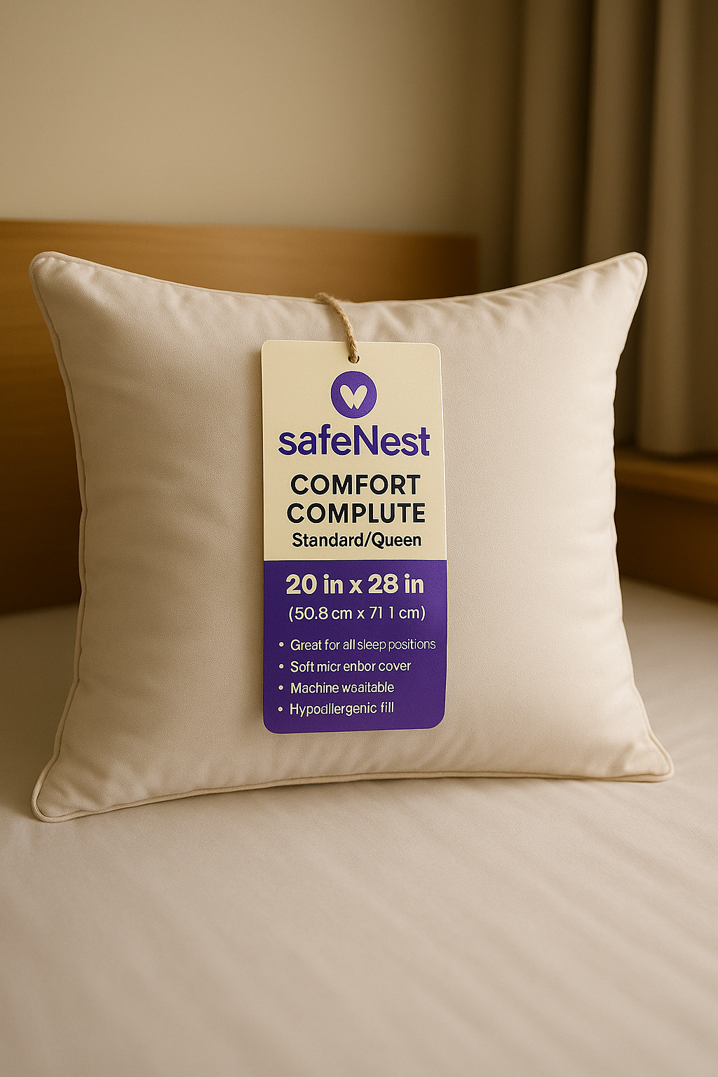 SafeNest™ Luxury Memory Foam Pillow – Cooling Comfort for Deep Sleep